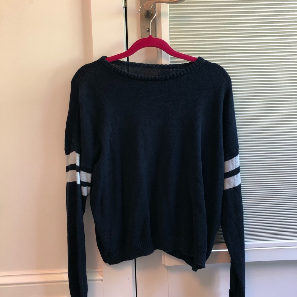 Blue striped sweater